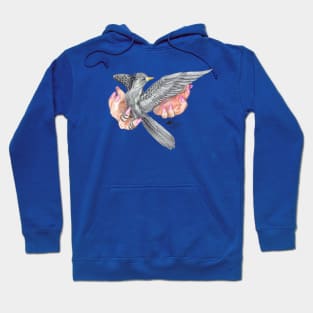 Bird in the Hand Veterinary exotic birds hands woman girl female feminine grey songbird nature lover loves avian Hoodie